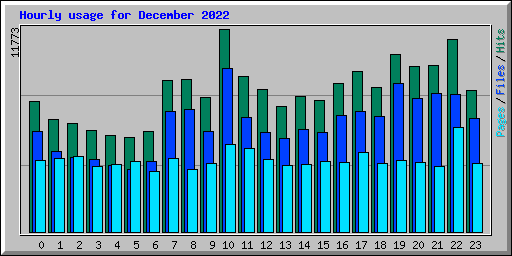 Hourly usage for December 2022