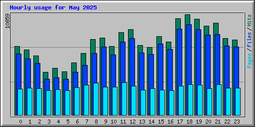 Hourly usage for May 2025