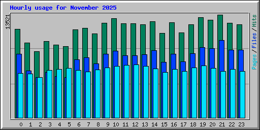 Hourly usage for November 2025