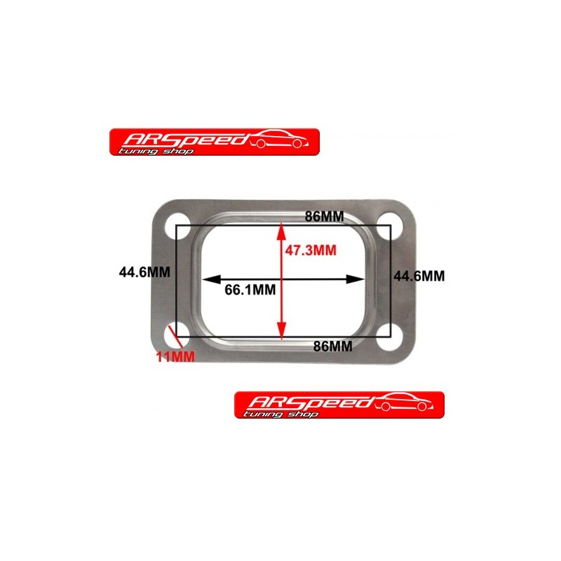 Metall Dichtung 4 loch T3 Flange Turbolader z.b GT3076 GT35 T70 T71 Garrett  Turbolader - ARSpeed Tuning Shop