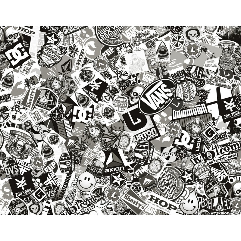 Sticker Bomb Comic Folie mit Echtem Logos 152x50cm - ARSpeed